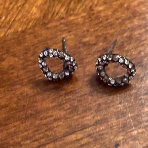 Alexis Bittar Havisham gunmetal post earrings